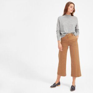 Everlane Cashmere Crop Mockneck - Heather Gray